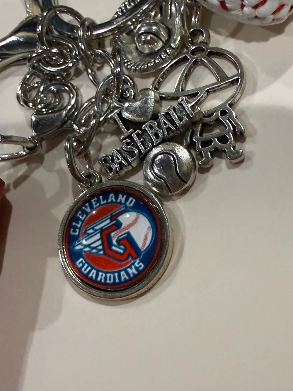 Cleveland Guardians Hanging Charm Keychain